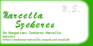 marcella szekeres business card